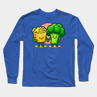 Mac and Cheese with Broccoli Long Sleeve T-Shirt